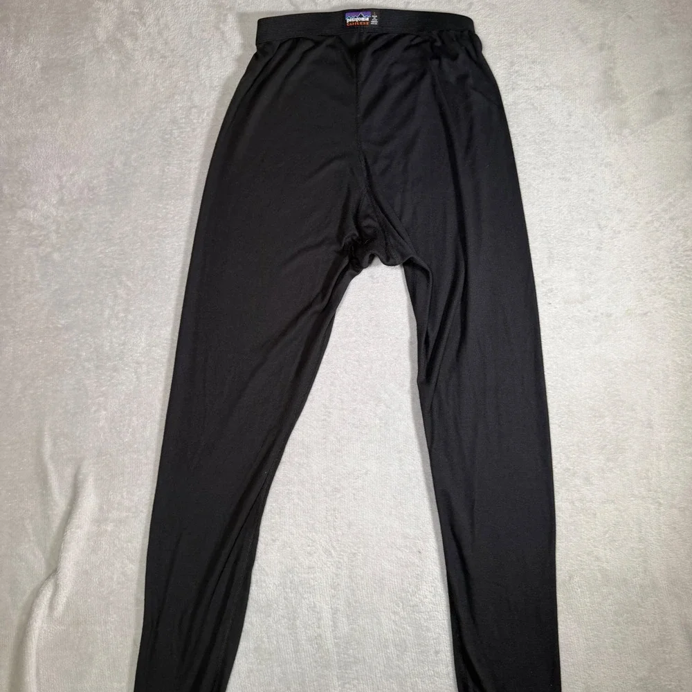 Patagonia Capilene Mens Large Black Thermal Base Layer Pants Made in USA